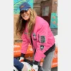 Kelly Bensimon Knicks Pink Bomber Jacket