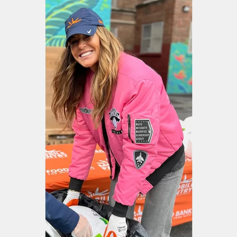 Kelly Bensimon Knicks Pink Bomber Jacket