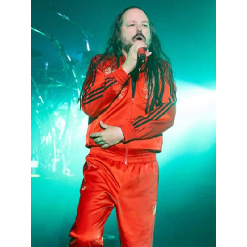 Korn Jonathan Davis Black Stripe Red Tracksuit