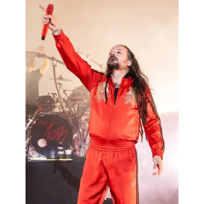 Korn x Jonathan Davis Black Stripe Red Tracksuit