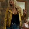 Landman Ali Larter Gold Leather Jacket