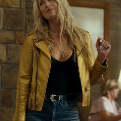 Landman Ali Larter Gold Leather Jacket