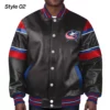 Leather Varsity Columbus Blue Jacket