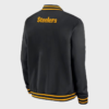 Mike Tomlin Pittsburgh Steelers Black Varsity Jacket