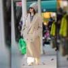 New York Anne Hathaway Beige Coat