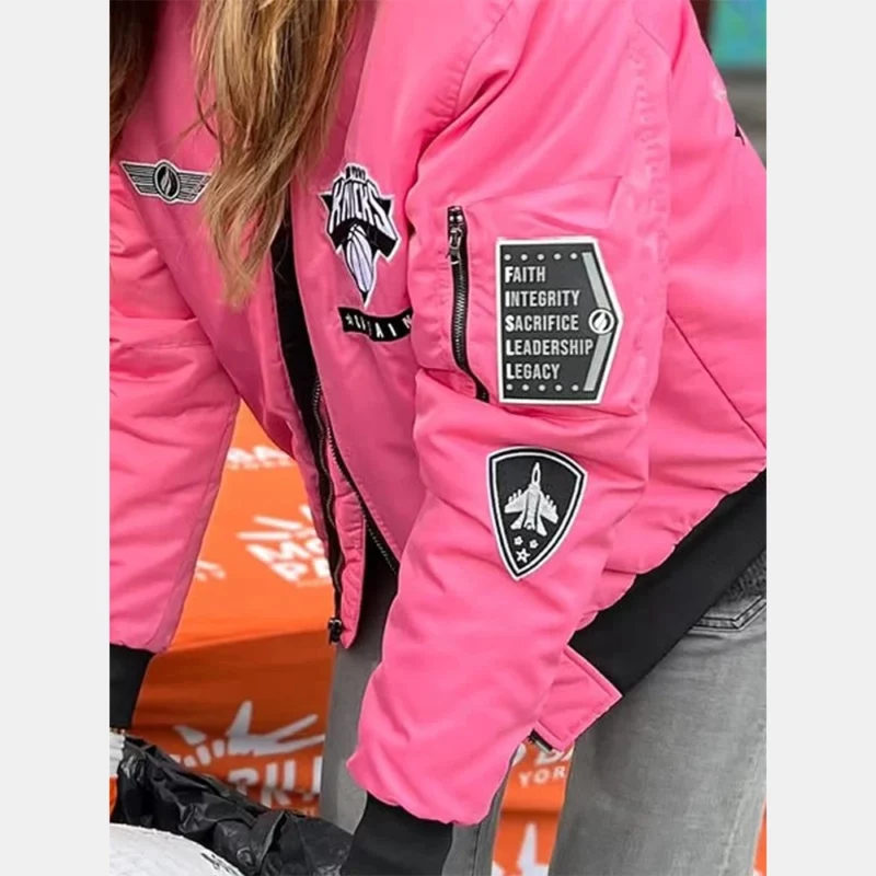 New York Knicks Kelly Bensimon Pink Jacket