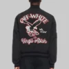 Paris Hilinski Golf Varsity Jacket Off White