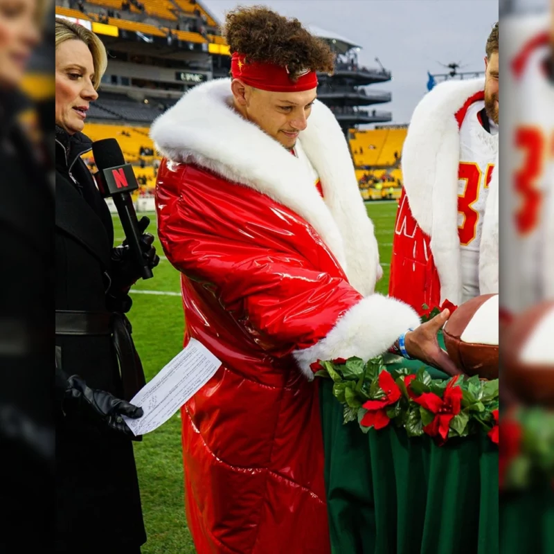 Patrick Mahomes Chiefs Vs Steelers Game Santa Coat