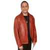 Pete Davidson Red Carpet Brown Leather Jacket