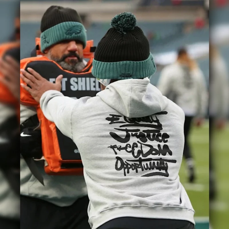 Philadelphia Eagles Be A Change Maker Grey Pullover Hoodie