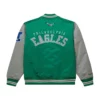 Philadelphia Eagles Primetime Heavyweight Satin Varsity Jacket