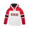 San Francisco 49ers ClaireKittle Pullover Striped Hoodie