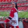 SanFrancisco 49ers Claire Kittle Pullover Striped Hoodie