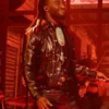 Shaboozey SNL Black Leather Jacket