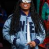 Simone Biles Vikings vs Bear Game Blue Denim Jacket