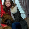 The Finnish Line 2024 Elyse Shearling Green Hooded Jacket