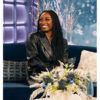 The Kelly Clarkson Show 2024 Simone Biles Black Leather Blazer