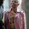 The Madness Marsha Stephanie Blake Pink Leather Jacket