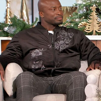The Talk Akbar Embroidered Bomber Jacket