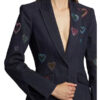 The Today Show Savannah Guthrie Heart Blue Blazer