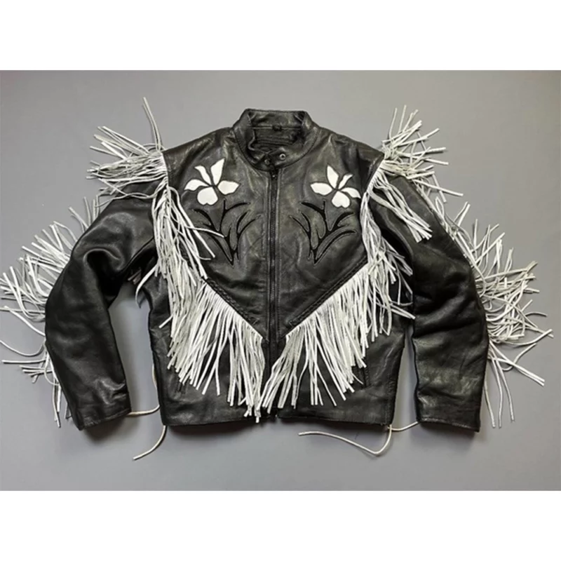 The Voice S26 Danny Joseph Fringed Black Leather Jacket