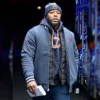 Thomas Brown Chicago Bears Blue Bomber Jacket