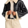 Today Show Hoda Kotb Black Shearling Leather Jacket