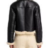 Today Show Hoda Kotb Black Shearling Trim Leather Jacket