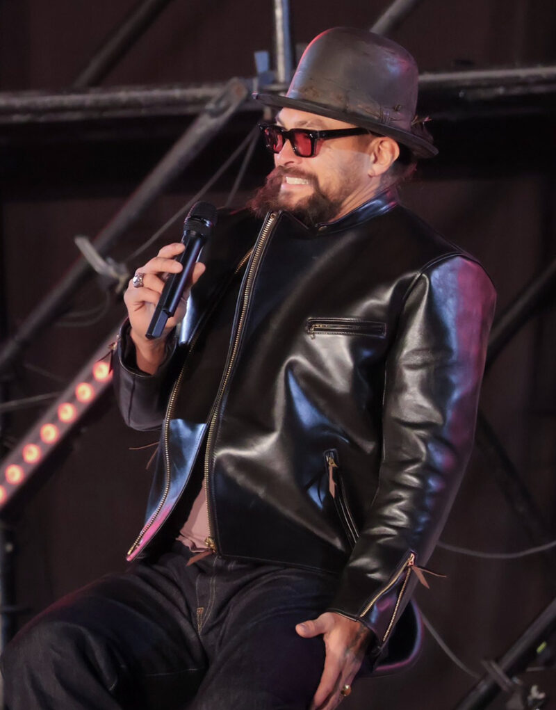 Tokyo Comic Con 2024 Jason Momoa Black Leather Jacket