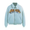 Victor Cruz Knicks Light Blue Jacket