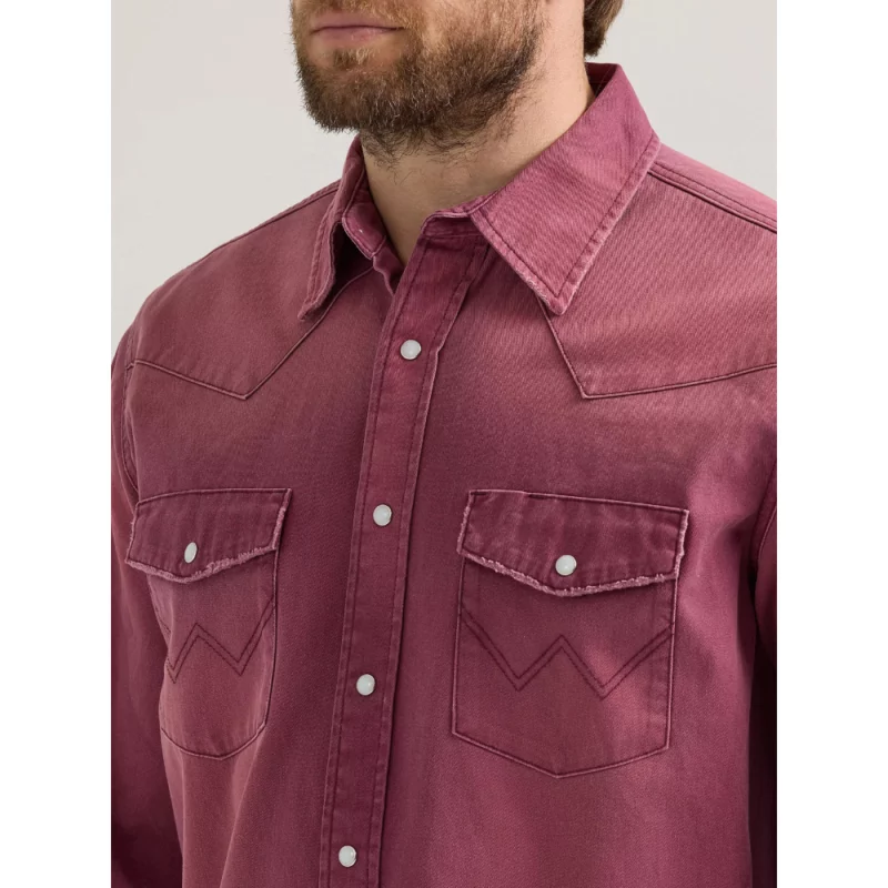 Yellowstone-S05-Kayce-Dutton-Luke-Grimes-Burgundy-Shirt
