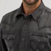 Yellowstone-Season-5-Cole-Hauser-Black-Denim-Shirt