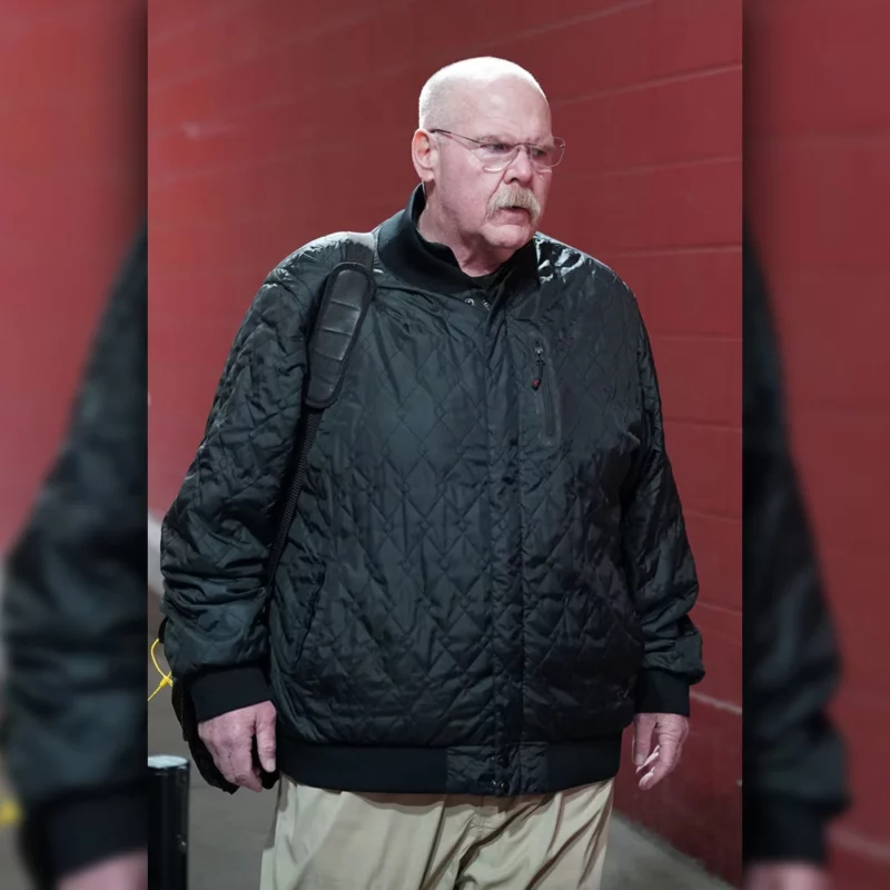 AFC Championship Chiefs Vs Bills Andy Reid Black Quilted Jacket