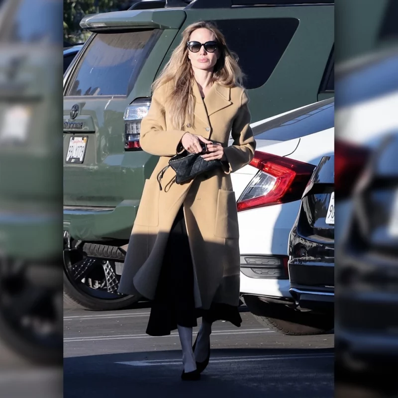 Angelina Jolie Los Feliz Camel Trench Coat