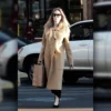 Angelina Jolie Los Feliz Camel Wool Coat