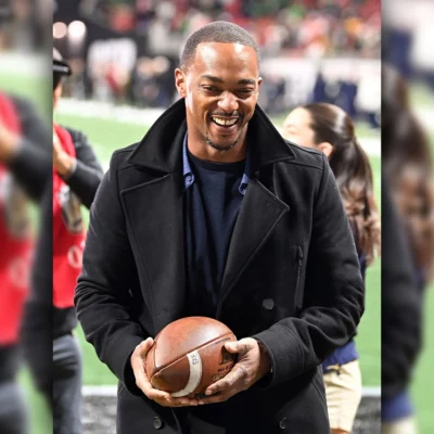 Anthony Mackie 2025 CFP National Championship Coat