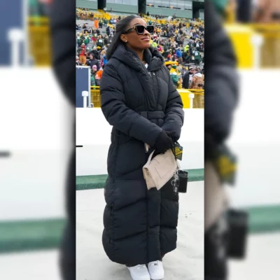 Bears vs Packers Game Simone Biles Puffer Coat