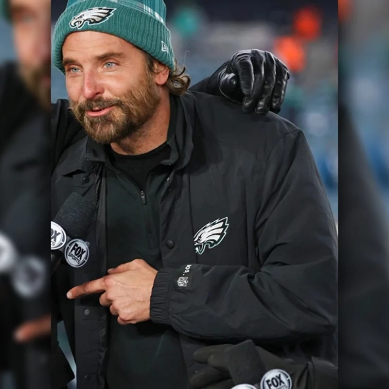 Bradley Cooper Philadelphia Eagles Game Black Jacket