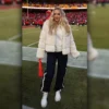 Brittany Mahomes White Fur jacket