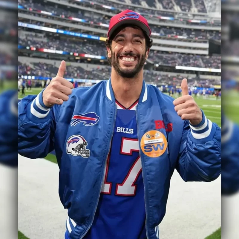 Daniel Ricciardo Buffalo Bills Blue Varsity Jacket
