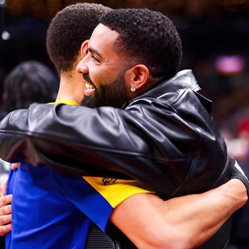 Drake Black Leather Jacket