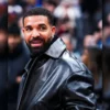 Drake Warriors Game Black Leather Jacket