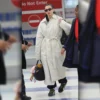 Dua Lipa JFK Airport Sleeping Bag White Trench Coat