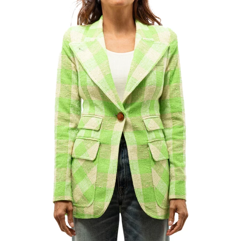 Found S02 Lacey Quinn Gabrielle Walsh Checkered Blazer