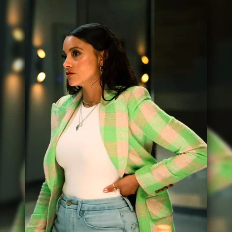 Found S02 Lacey Quinn Gabrielle Walsh Checkerred Blazer