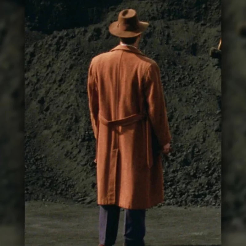 Harrison Lee Van Buren Sr The Brutalist 2024 Guy Pearce Brown Trench Coat