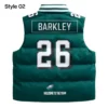 Jalen Hurts Off Season Eagles Midnight Green Puffer Vest