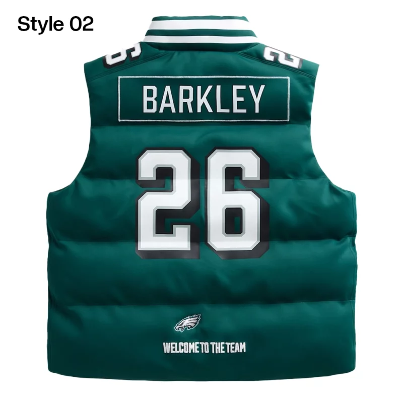 Jalen Hurts Off Season Eagles Midnight Green Puffer Vest