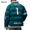 Jalen Hurts Philadelphia Eagles Green Puffer Jacket