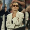 Jelena Djokovic Australian Open Stripe Coat